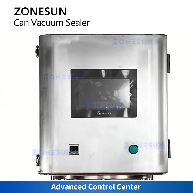 ZONESUN ZS-AFK400 Vacuum Nitrogen Flush Aluminum Can Sealing Machine For Coffee Food Beverage