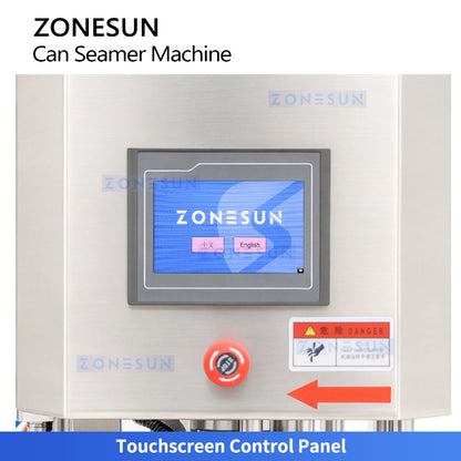 ZONESUN ZS-AFK350 Automatic Servo Metal Can Seamer for Square, Oval & Round Cans