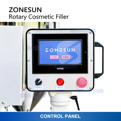 ZONESUN ZS-VTRPF4 Automatic 4-Color Cream Filling Machine 5–100ml JarsCosmetic Body Butters Filler