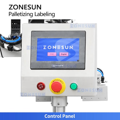 ZONESUN ZS-TB70DM Automatic Dual-Lane Bundle Stacking Palletizing & Double-Side Labeling Line