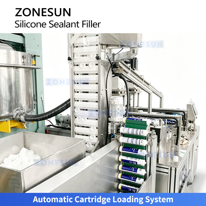 ZONESUN ZS-AGD7 Automatic 310ml Sealant Adhesive Cartridge Filling & Capping Machine