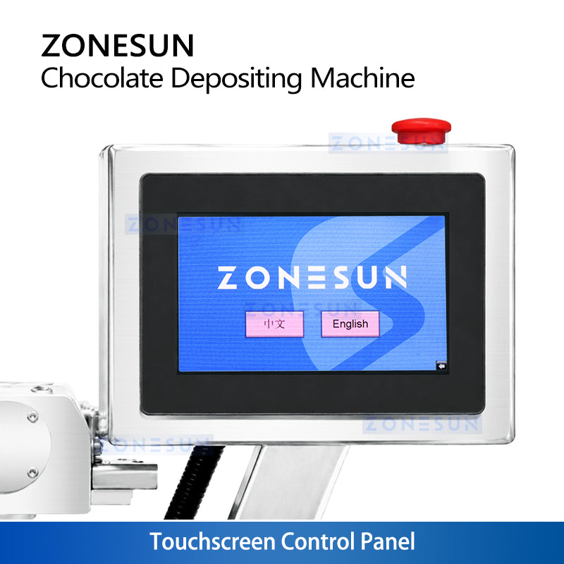 ZONESUN ZS-GDJ8 Semi-Automatic Servo Chocolate Depositing & Filling Machine