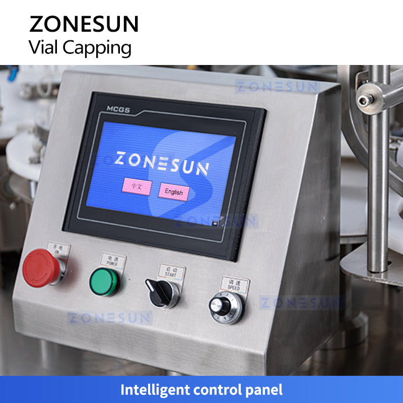 ZONESUN ZS-YG300 Automatic Vial Capping Machine Pharmaceutical Lab Bottle Capper
