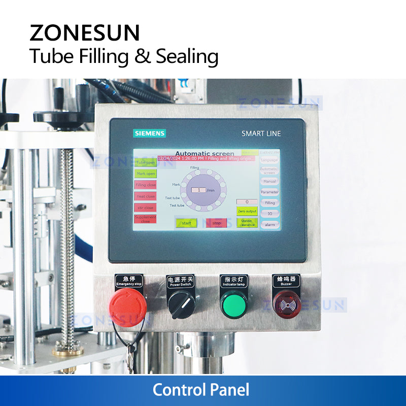 ZONESUN ZS-FS009A Automatic Aluminum Tube Filling Folding Sealing Machine for Gel and Hand Cream