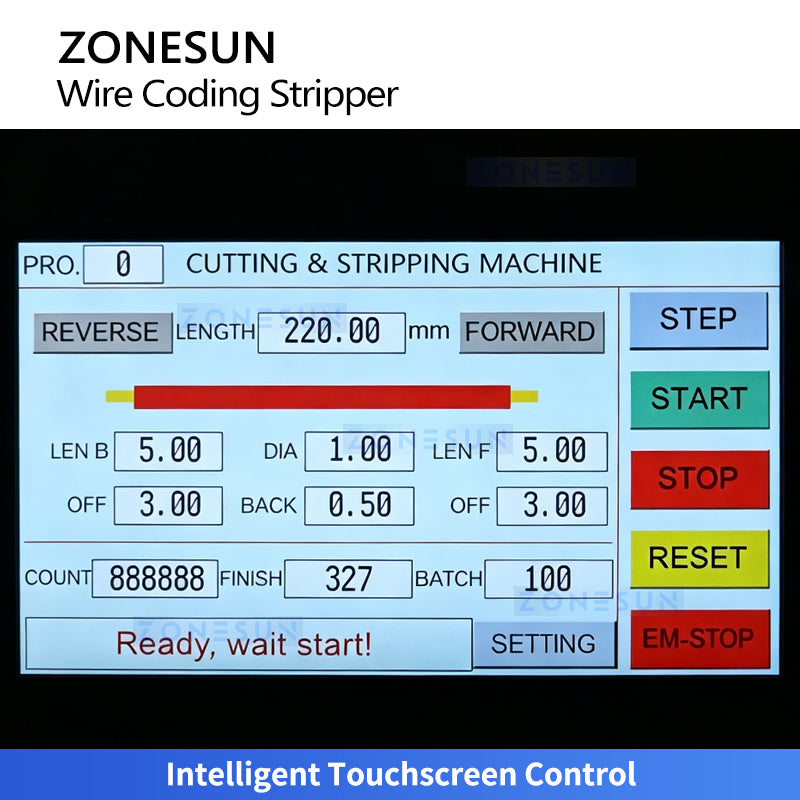 ZONESUN ZS-EW30 CNC Wire Cutting Stripping Machine with Automatic Inkjet Coding System