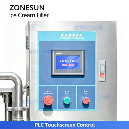 ZONESUN ZS-ICF01 Multi-Flavor Side-by-Side Ice Cream Filling Machine