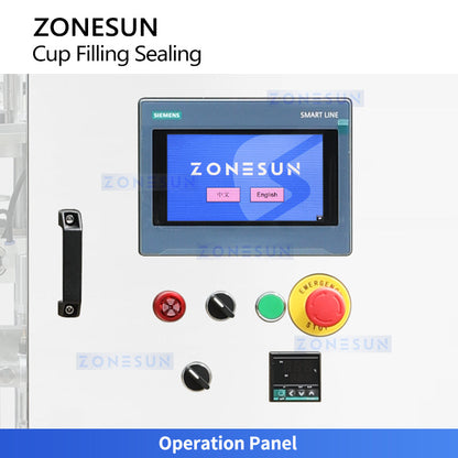 ZONESUN ZS-AFS02R Automatic Cup Filling Sealing Machine | High-Speed Piston Pump Cup Packaging System for Liquid & Viscous Products  ZONESUNPRO