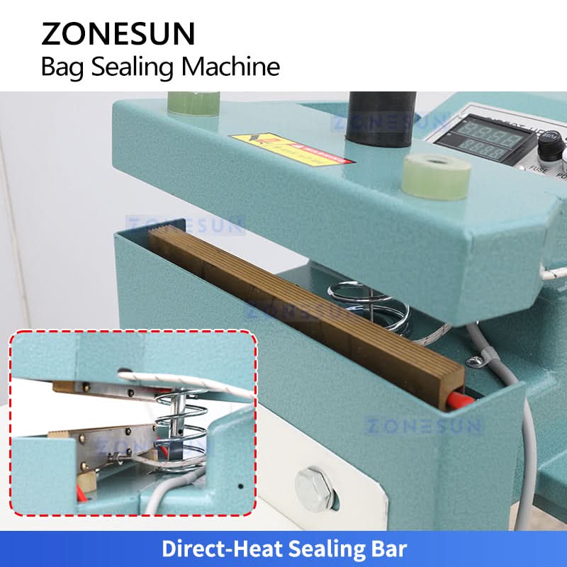 ZONESUN ZS-FK200 Pneumatic Heat Sealing Machine for Mylar Bags and Aluminum Foil Pouches