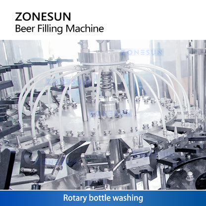 ZONESUN ZS-WFC18 High Speed Beer Bottle Filling Capping Machine Monoblock