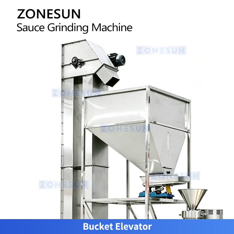 ZONESUN ZS-YM80 Industrial Colloid Mill for Nut Butter, Cocoa and Sauce Grinding with Automatic Feeding and Fine Paste Processing