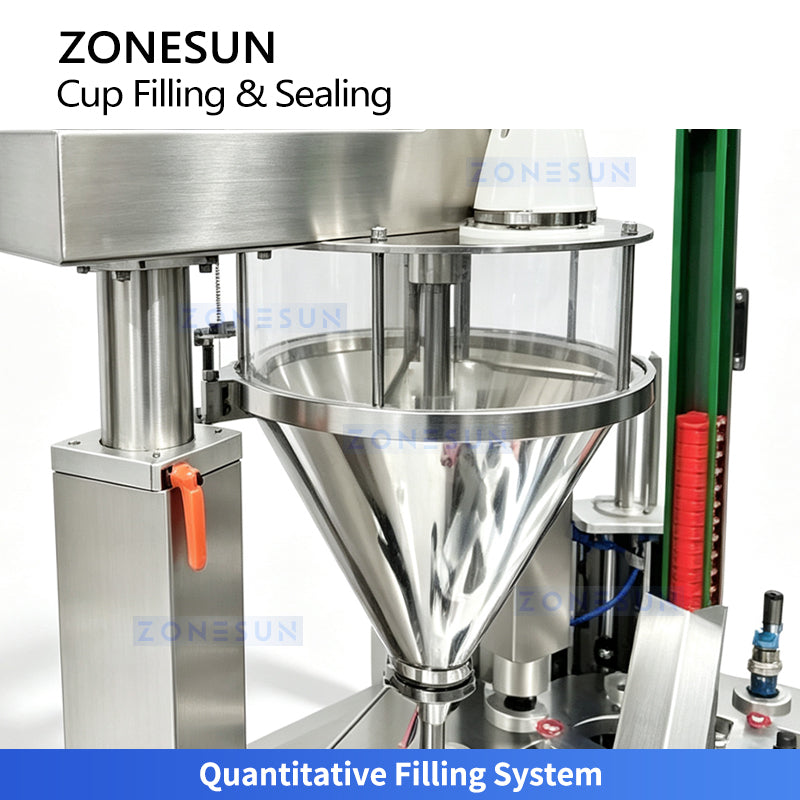 ZONESUN ZS-AFS20D Automatic Tea Coffee Paper Cup Filling Sealing Packaging Machine 2-20g