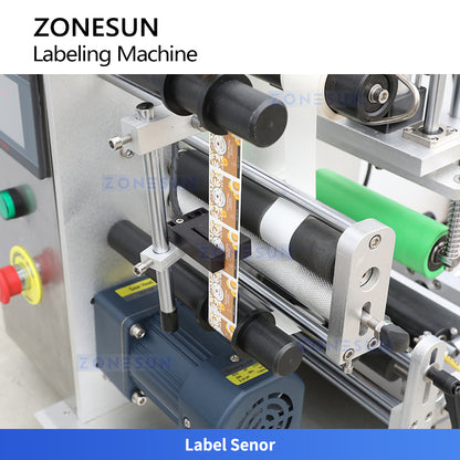 ZONESUN ZS-TB100 Semi Automatic Round Bottle Single Double Sides Labeling Machine