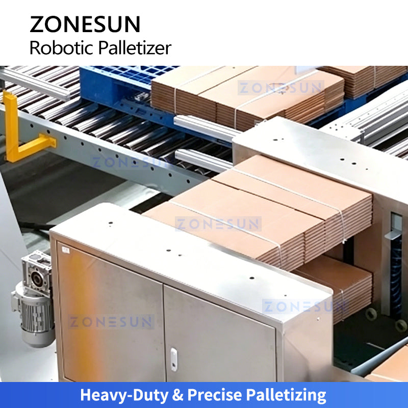 ZONESUN ZS-CSPM8 Automatic Corrugated Case Stacking & End-of-Line Packaging Line  ZONESUNPRO