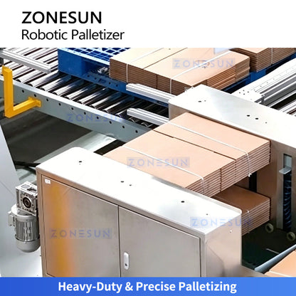 ZONESUN ZS-CSPM8 Automatic Corrugated Case Stacking & End-of-Line Packaging Line  ZONESUNPRO