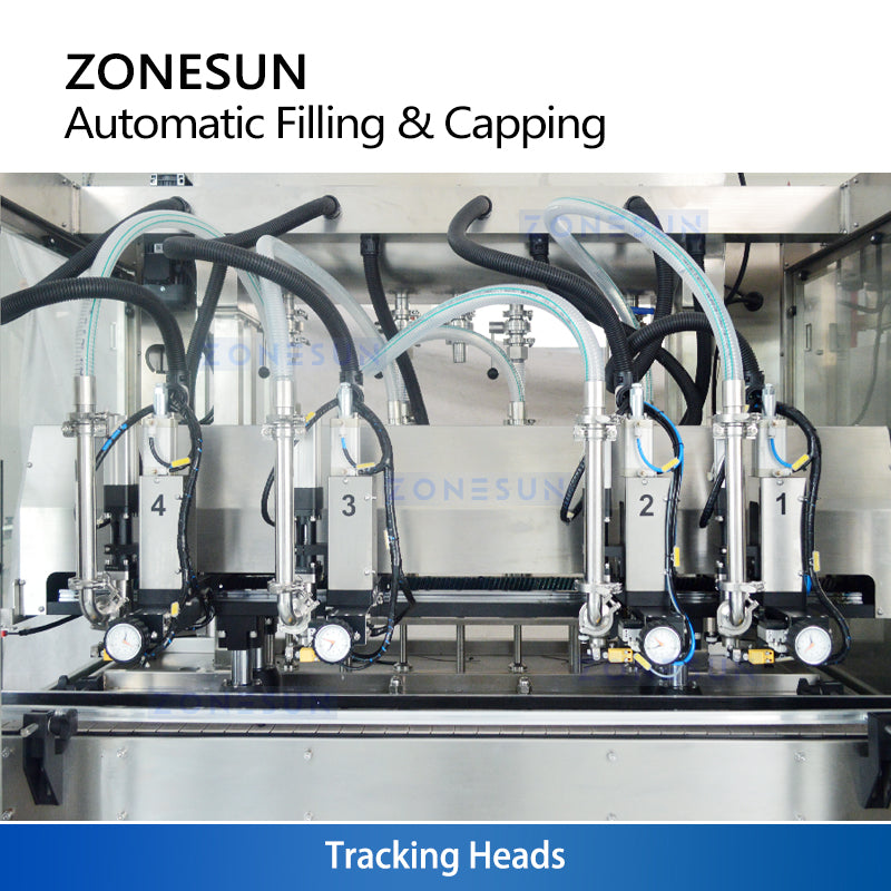 ZONESUN ZS-AFC24VT Detergent Cream Tracking Filling Capping Production Line