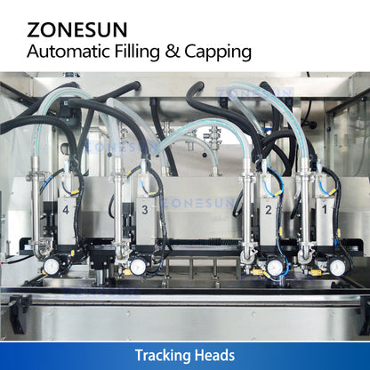 ZONESUN ZS-AFC24VT Detergent Cream Tracking Filling Capping Production Line