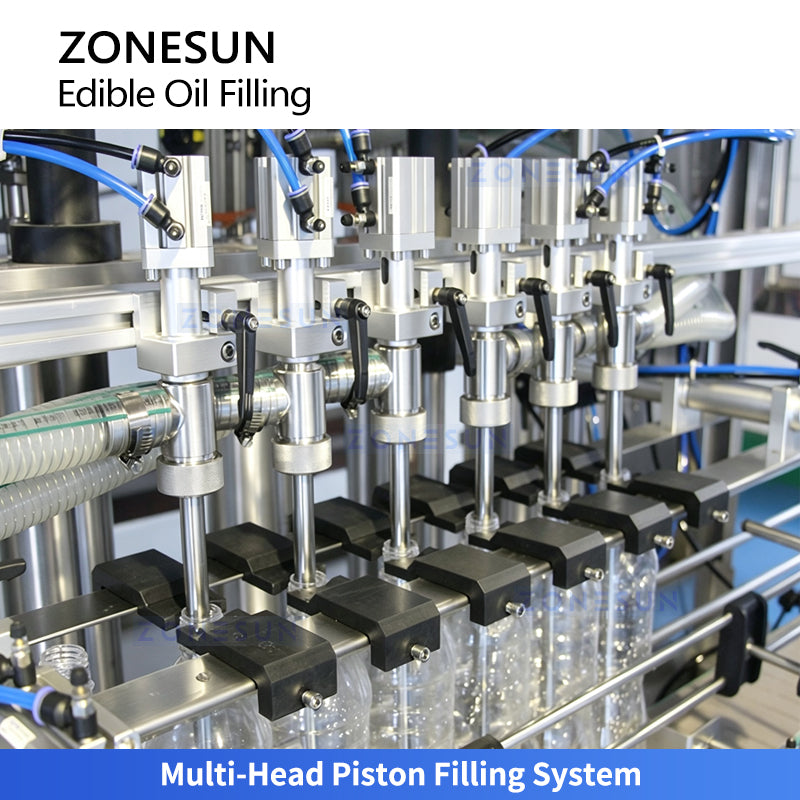 ZONESUN ZS-EVF01 Automatic Cooking Oil Bottle Filler Piston Filling Machine