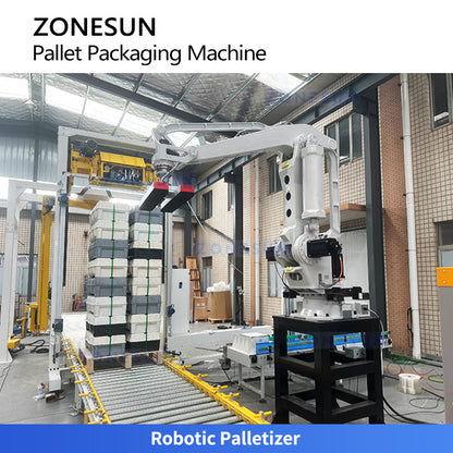 ZONESUN ZS-PWM2 Fully Automatic Robotic Palletizing & Pakcaing End-of-line  ZONESUNPRO
