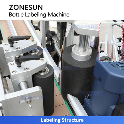 ZONESUN ZS-TB500 Double Side Round Bottle Positioning and Labeling Machine With Date Coder