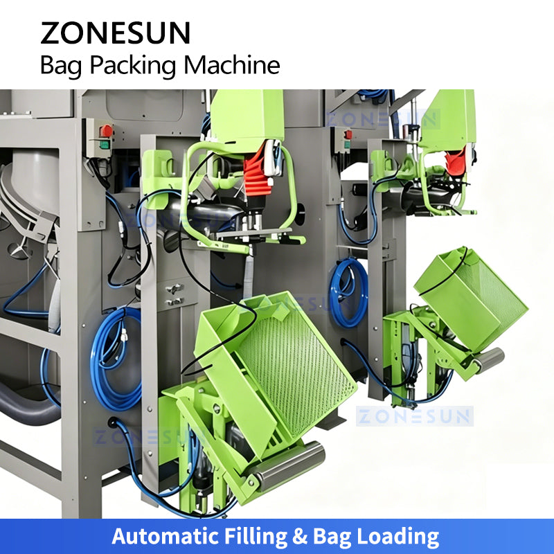 ZONESUN ZS-FSK5 Fully Automatic 15-50kg Cement Valve Bag Packing Machine Rotary Multi-Station Dry Mortar Putty Powder Bagging Machine