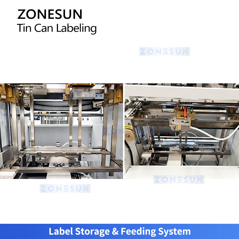 ZONESUN ZS-JTB80 High-Speed Automatic Tin Can Wrap-Around Labeling Machine