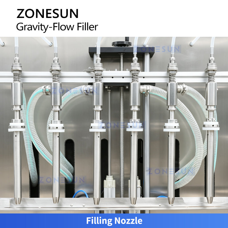 ZONESUN ZS-VTGZ100E Industrial Gravity Filling Machine 50-5000ml Automatic Bottle Liquid Filler