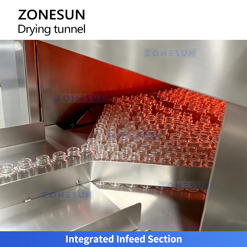 ZONESUN ZS-UVS3 Automatic Glass Vial Hot Air Circulation Drying Tunnel