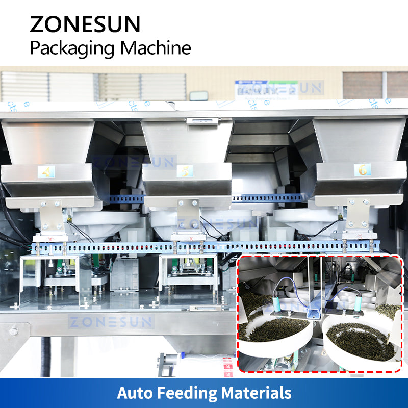 ZONESUN ZS-SJB90 VFFS Pyramid Tea Bag Pouch Making Machine  ZONESUNPRO