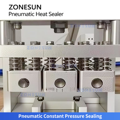 ZONESUN ZS-FK360 Desktop Pneumatic Foil Sealing Machine for Yogurt Cups Creams and Reagent Tubes