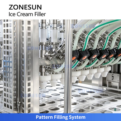 ZONESUN ZS-FS80 8-Lane Automatic Ice Cream Cup Filling and Sealing Machine