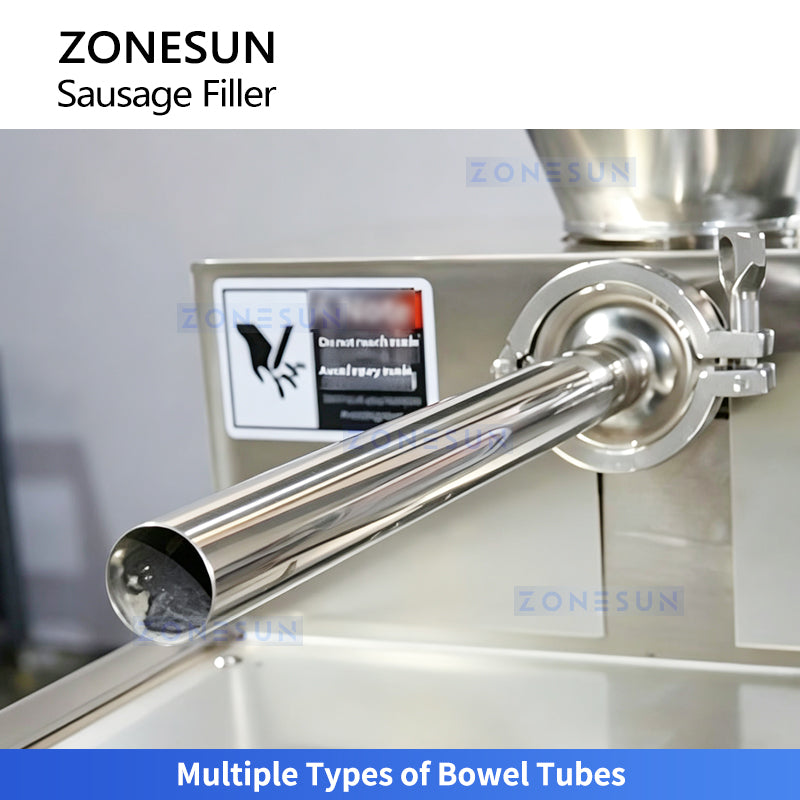 ZONESUN ZS-SFR1 Electric Sausage Stuffer Machine with Stainless Steel Hopper for Meat Filling