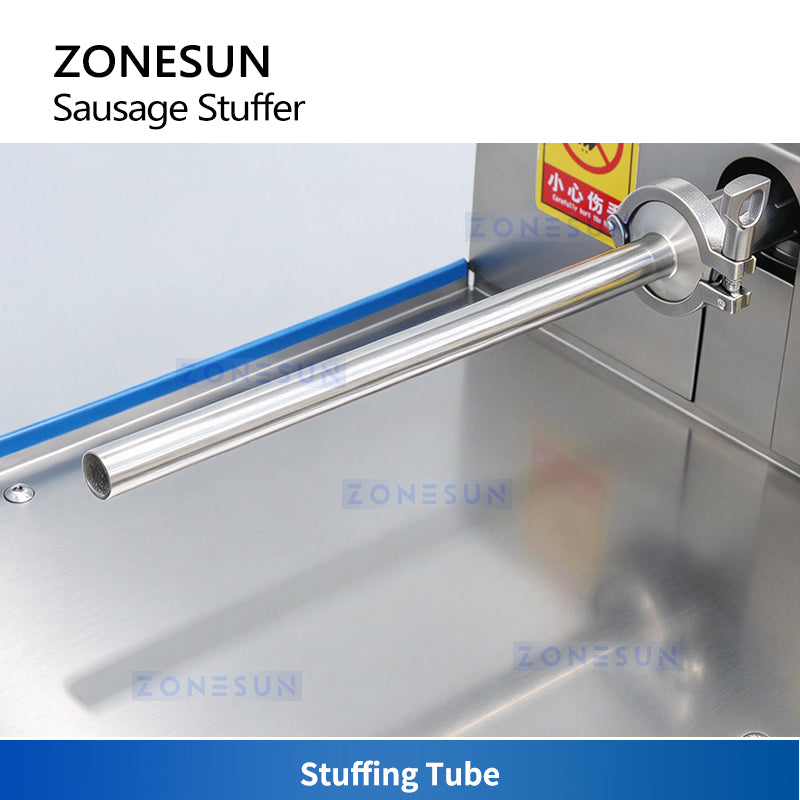 ZONESUN ZS-SFR1 Electric Sausage Stuffer Machine with Stainless Steel Hopper for Meat Filling