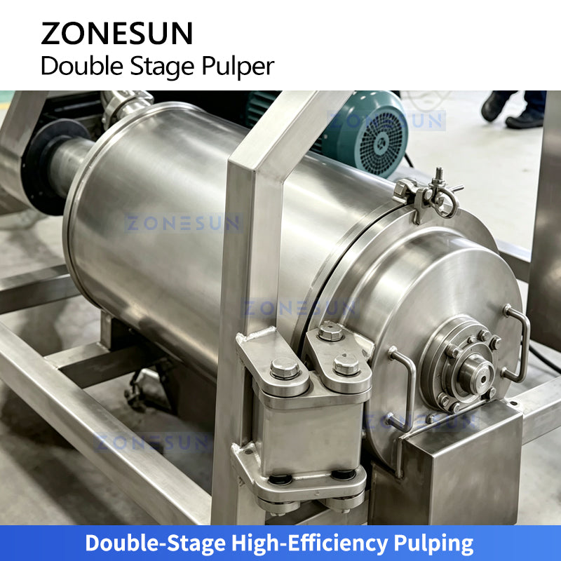 ZONESUN ZS-ZJ02 Fruit Pulper Machine Applications Tomato, Mango, Berry & Soft Fruit Processing