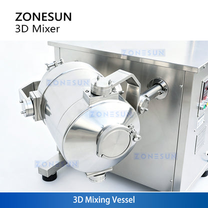 ZONESUN ZS-SBH10 3D Dry Powder Mixer Particle Blender