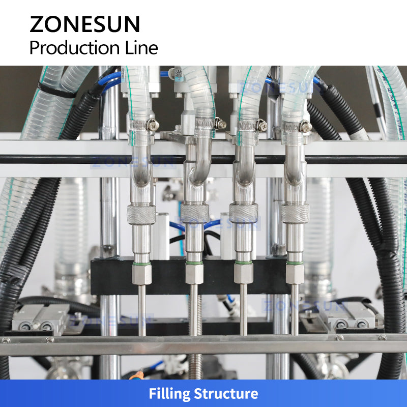 ZONESUN ZS-FAL180V2 Cosmetic Cream Packaging Production Line Filling Capping Labeling Machine Line for Cosmetic Bottle Automatic Skincare Production