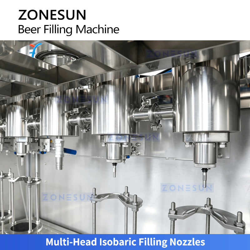 ZONESUN ZS-DG4A 4-Head Isobaric Beer Bottle Filling Machine with Fermentation Tank