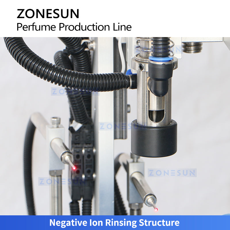 ZONESUN ZS-AFC42P Automatic Perfume Monoblock Filling Machine Vacuum 3–100ml Filling Negative Ion Rinsing Integrated Fragrance Equipment