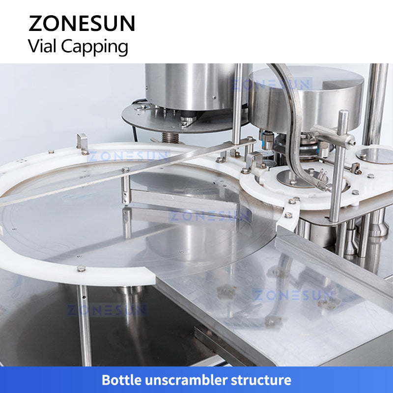 ZONESUN ZS-YG300 Automatic Vial Capping Machine Pharmaceutical Lab Bottle Capper