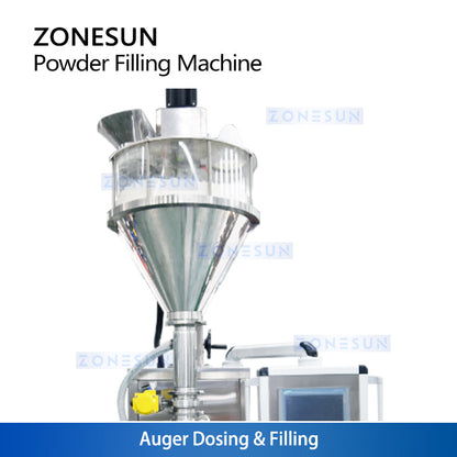 ZONESUN ZS-FM75L Semi-Automatic Auger Powder Filer Auti-dust Lifting Filling Machine