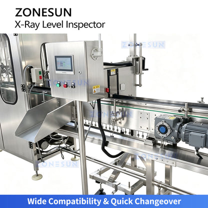 ZONESUN ZS-FA3012 Inline X-ray Fill Level and Cap Inspection Machine for Beverage Lines