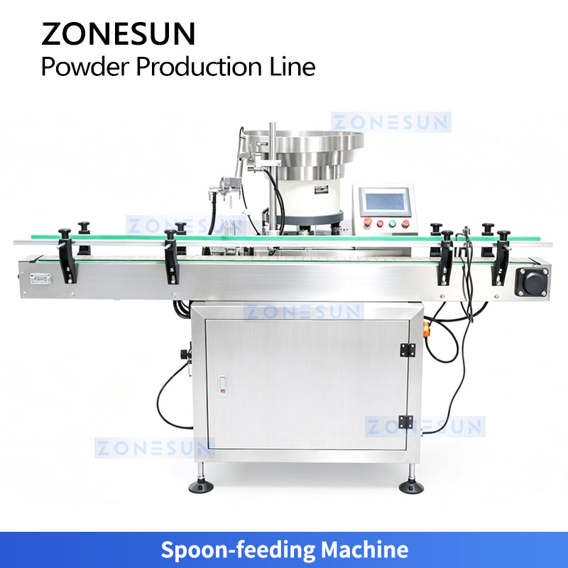 ZONESUN ZS-FAL320 Automatic Milk Powder Canning Line with Twin-Auger Filler Nitrogen Sealer