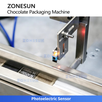 ZONESUN ZS-CWM2 High Speed Chocolate Bar Wrapping Machine with Automatic Film Wrapping System