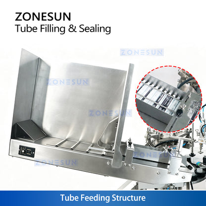 ZONESUN ZS-FS009A Automatic Aluminum Tube Filling Folding Sealing Machine for Gel and Hand Cream