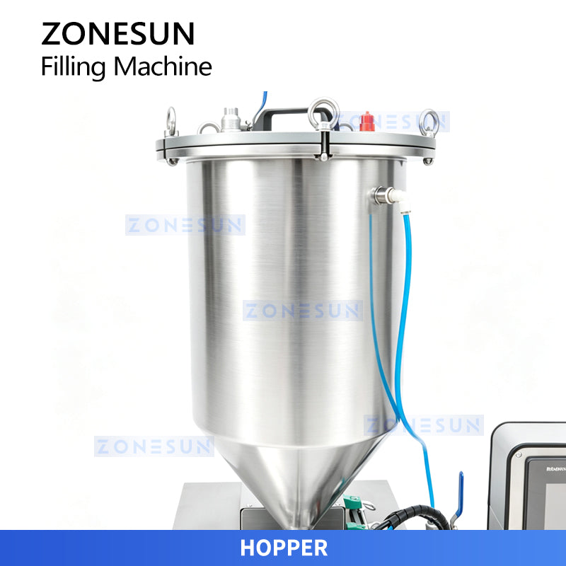 ZONESUN ZS-GTPP1M Pressurized Hopper Lipstick Paste Filler with Optional Heating and Mixing