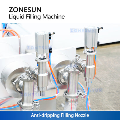 ZONESUN ZS-YTFS2 Pneumatic Standing 2 Nozzles Liquid Filling Machine
