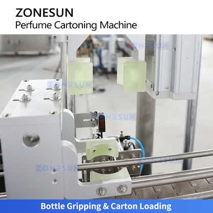 ZONESUN ZS-PB01 Perfume Bottle Cartoning Machine with Detection & Reject System
