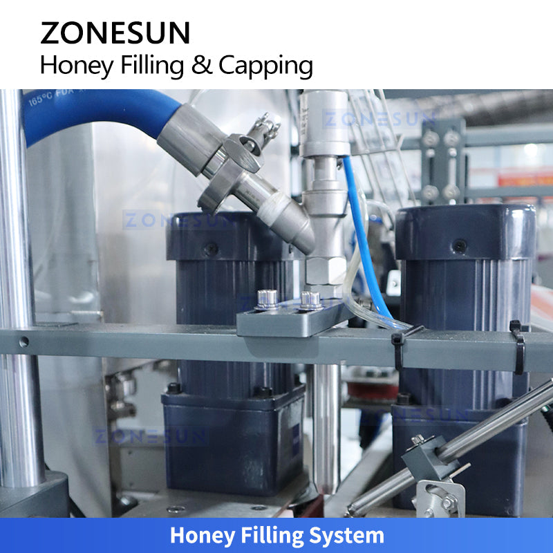 ZONESUN ZS-FSHS22 Automatic Viscous Honey Liquid Filling and Press Capping Machine