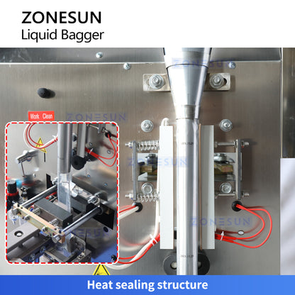 ZONESUN ZS-FS200D Liquid Sachet Filling Sealing Machine Pouch Packer