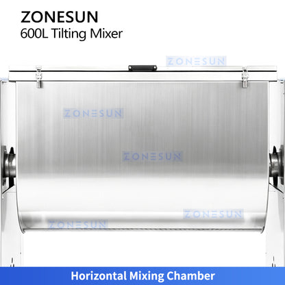 ZONESUN ZS-BM600L 600L Industrial Powder Ribbon Blender with Tilting Discharge System
