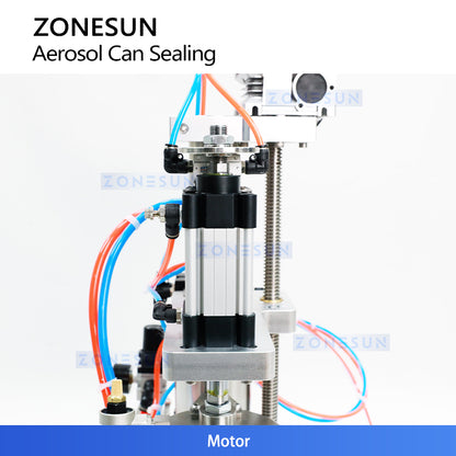 ZONESUN ZS-YG25P Pneumatic Aerosol Can Crimping Machine Can Sealer